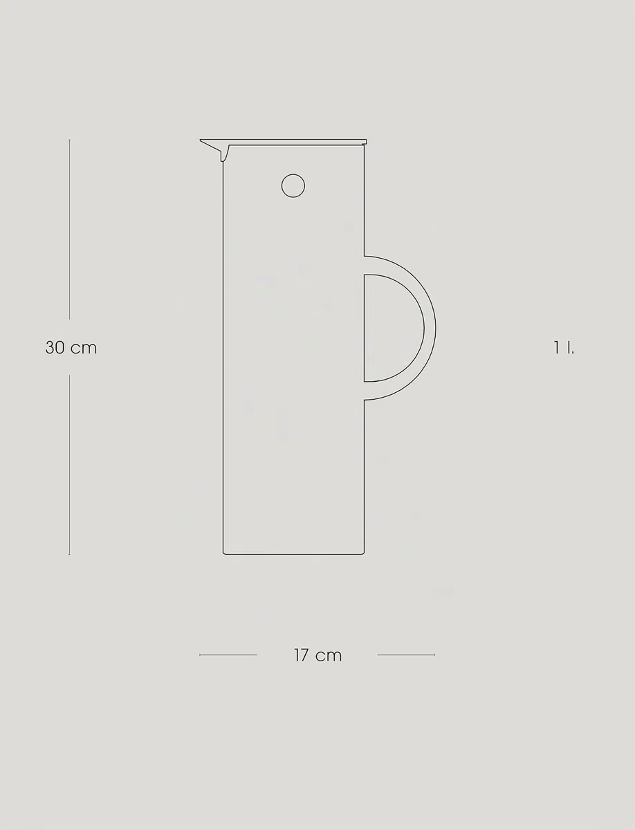 Stelton 930 EM77 Pichet Isotherme Noir 1 L