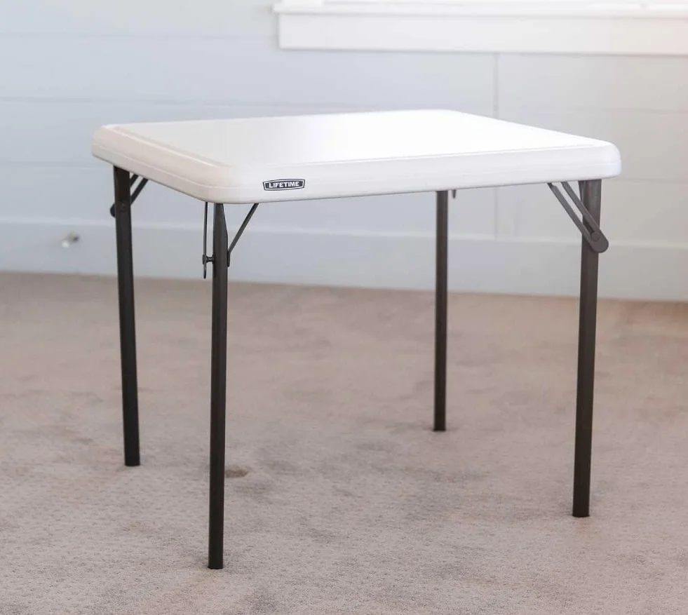 LIFETIME Table Pliante carrée pour Enfant Beige 61,5x61,5x53,5cm 80425