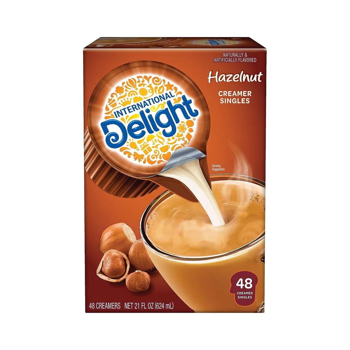 Hazelnut Non-Dairy Creamer Cups, International Delight, 48 Single Serve Coffee Creamer Cups