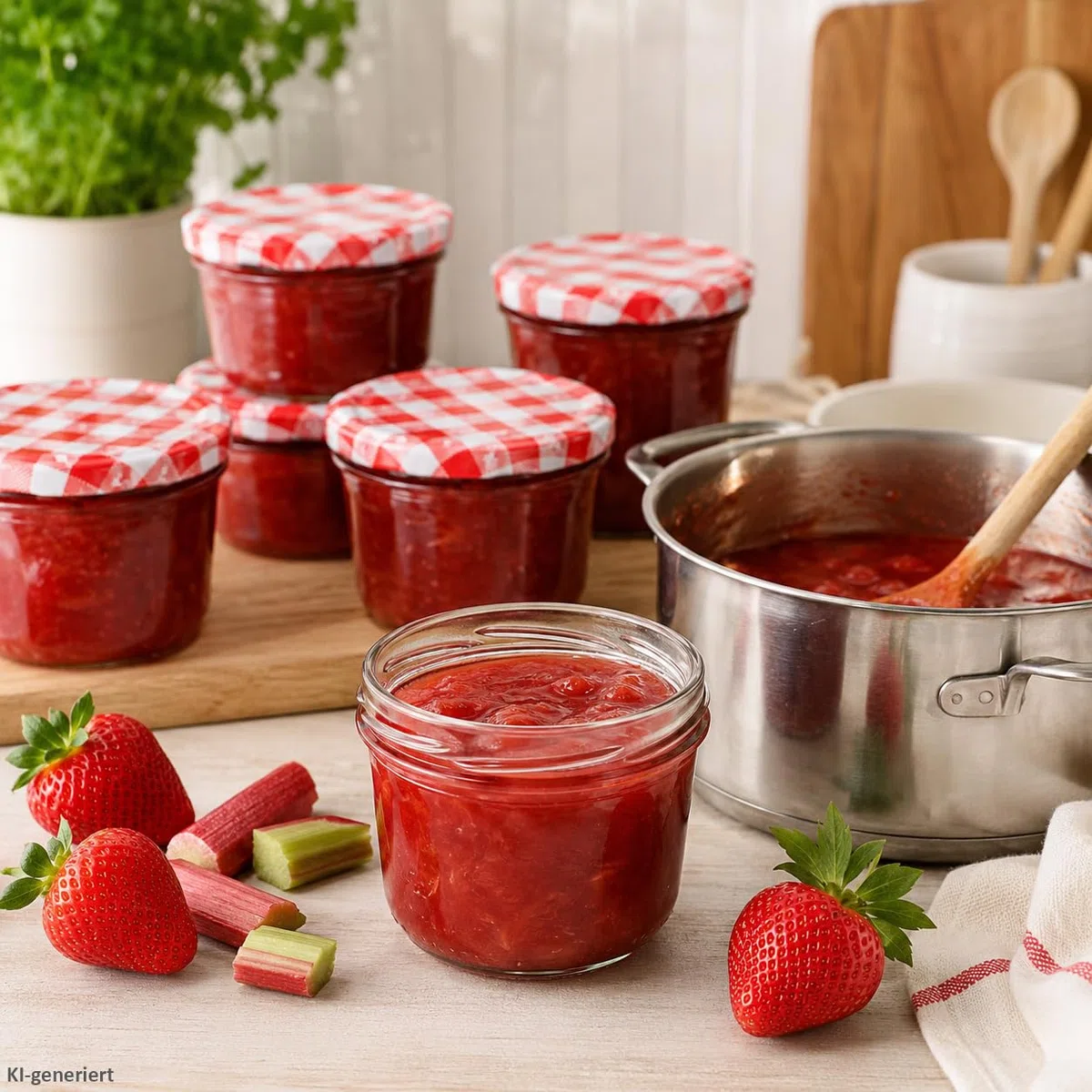 MamboCat Lot de 100 bocaux en verre avec couvercle TO 82 à carreaux Rouge 230 ml Livre de recettes de Diamant-Zucker (français non garanti)