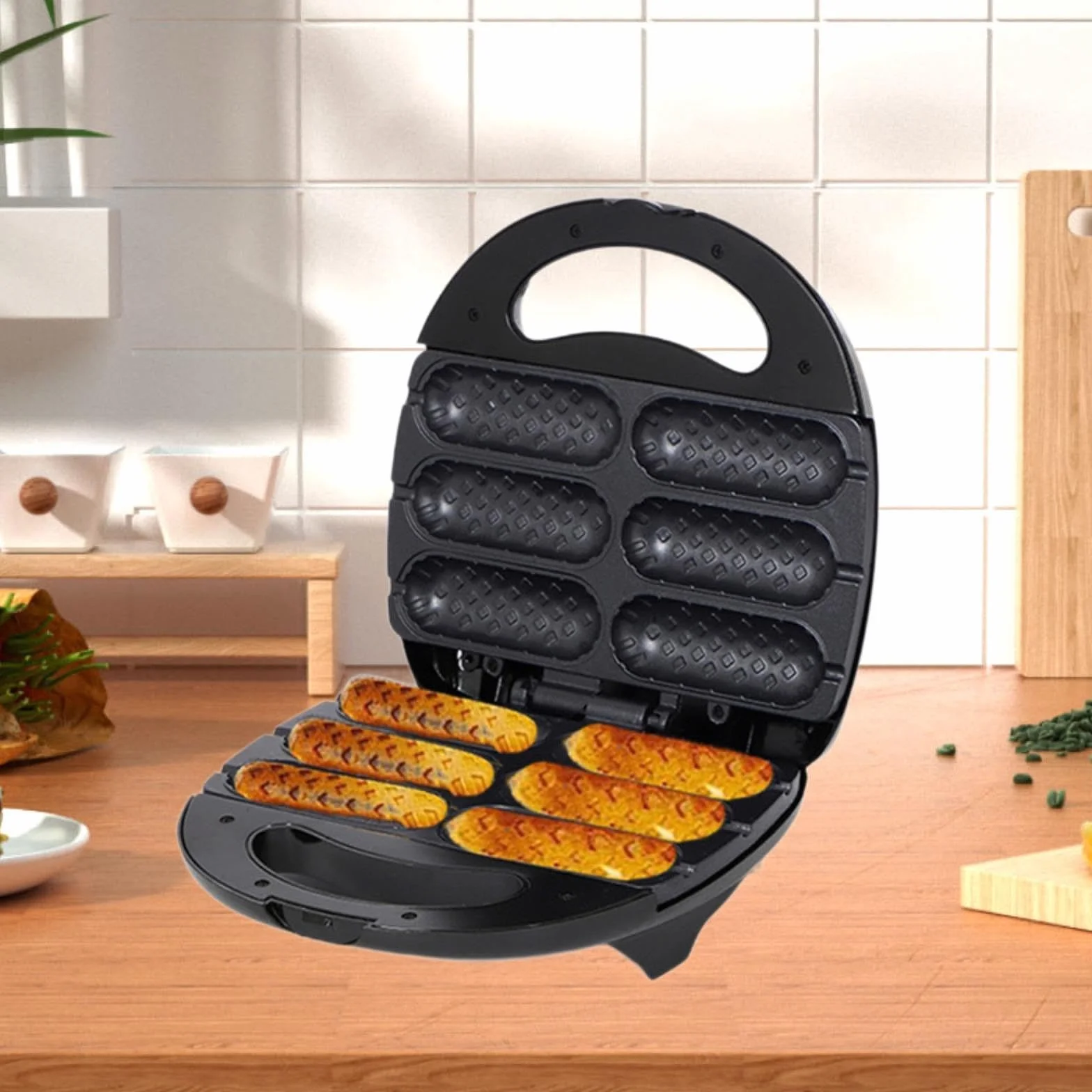 Fenteer Corn Dog Maker Food Baker Hot Dog Maker Girthy Gift BBQ Hot Dogs
