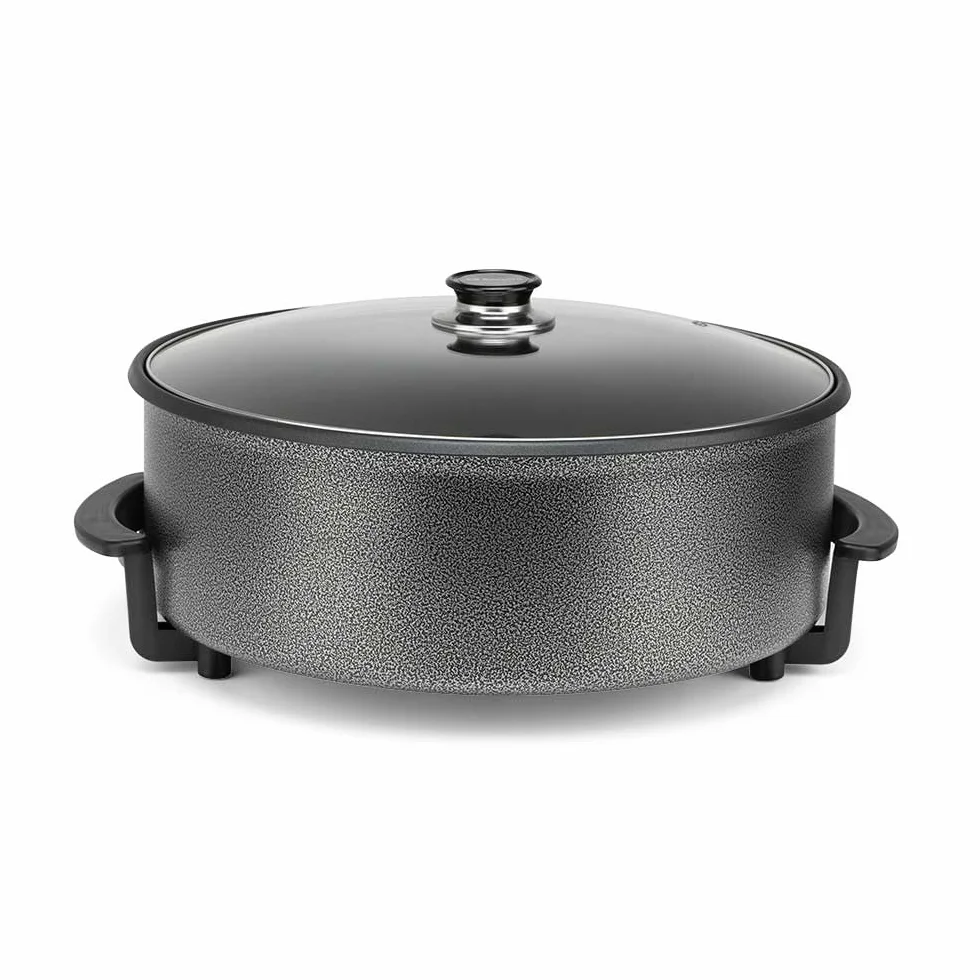 Marmite électrique Orbegozo PZ 4211, 42 cm, 1500 W, capacité 6 litres, couvercle en verre avec poignée et valve de sécurité.