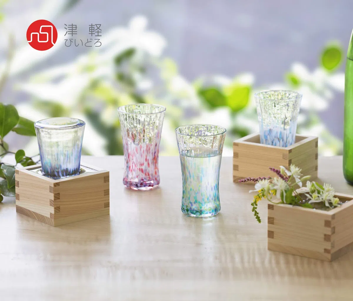 Tsugaru Bidoro Verre à saké japonais fabriqué au Japon (Katakuri)