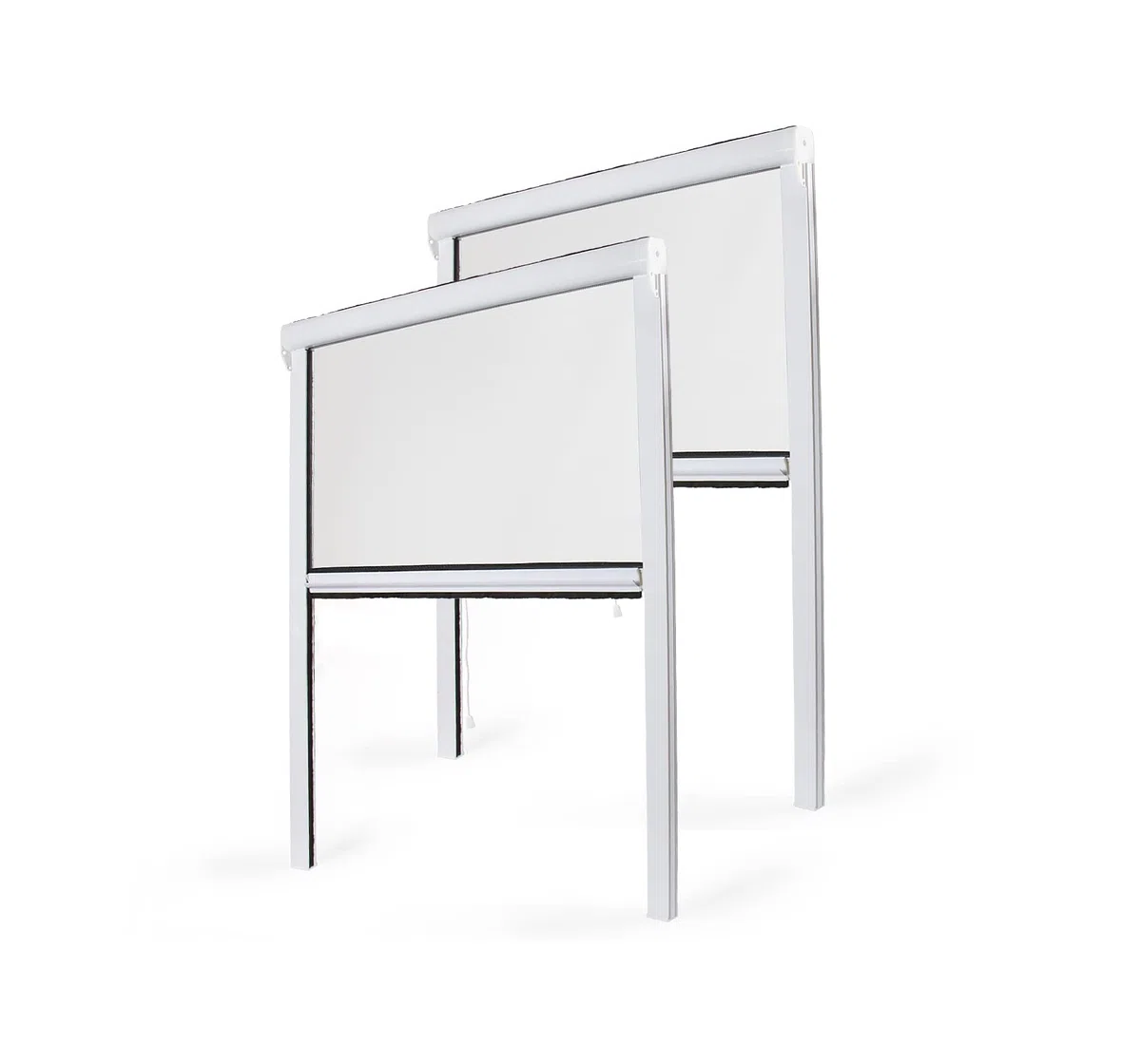 Moustiquaire Enroulable fenêtre PVC (L130cm x H160cm (Lot de 2 Articles))