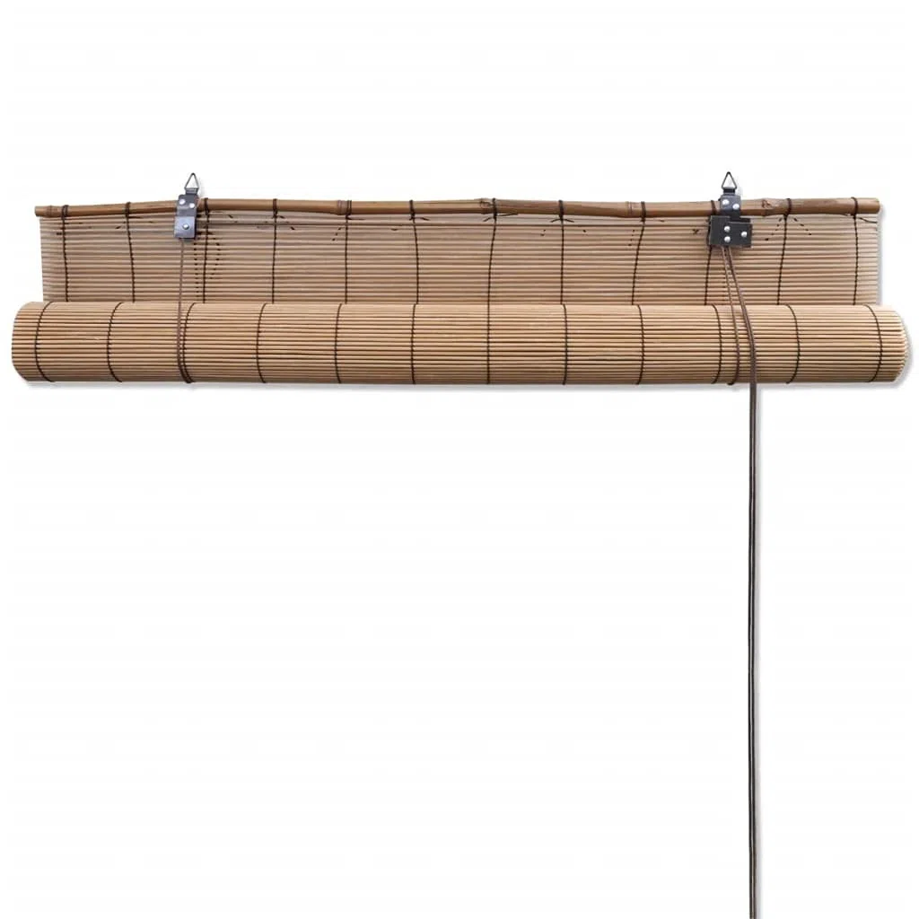 vidaXL Store Enrouleur Bambou Marron 120x220 cm Pare-Vue Pare-Soleil Maison