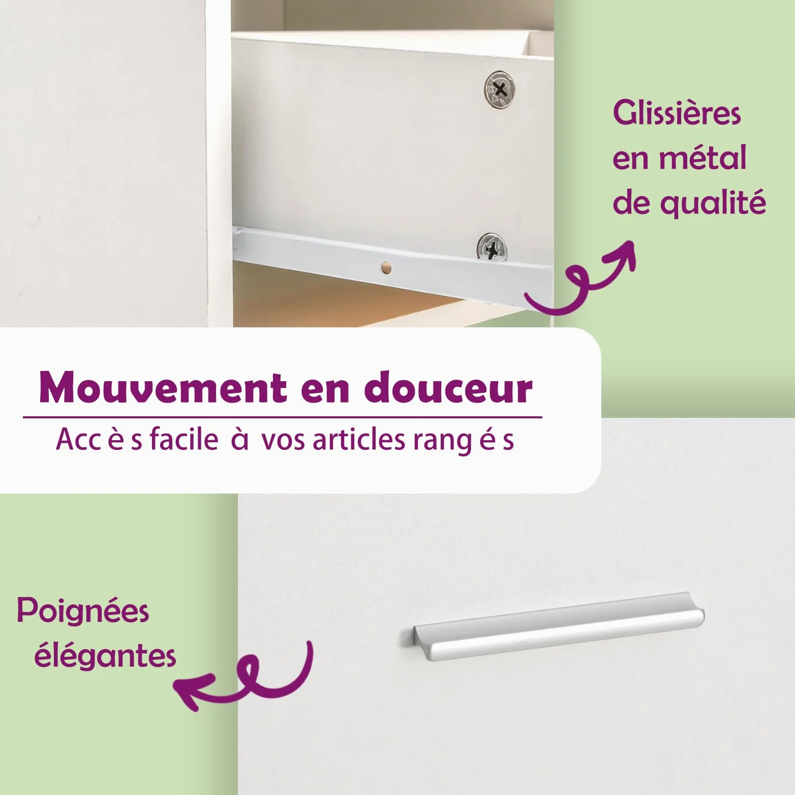 vidaXL Meuble Bas 30x46x81,5 cm, Bois reconstitué, Blanc, Rangement Salle de Bain & Cuisine, Placard sous évier, Fixation Murale