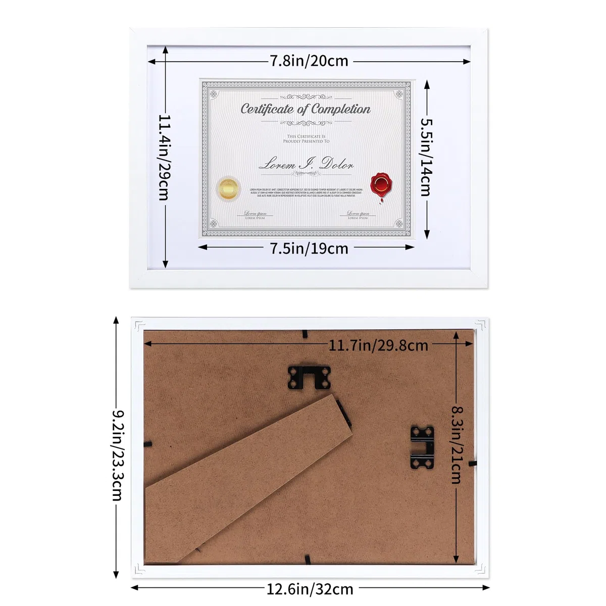 15 Cadres Photo A4, Cadres Blancs en Bois adaptés aux Certificats Diplômes et Documents de format A4(21x29.7CM)