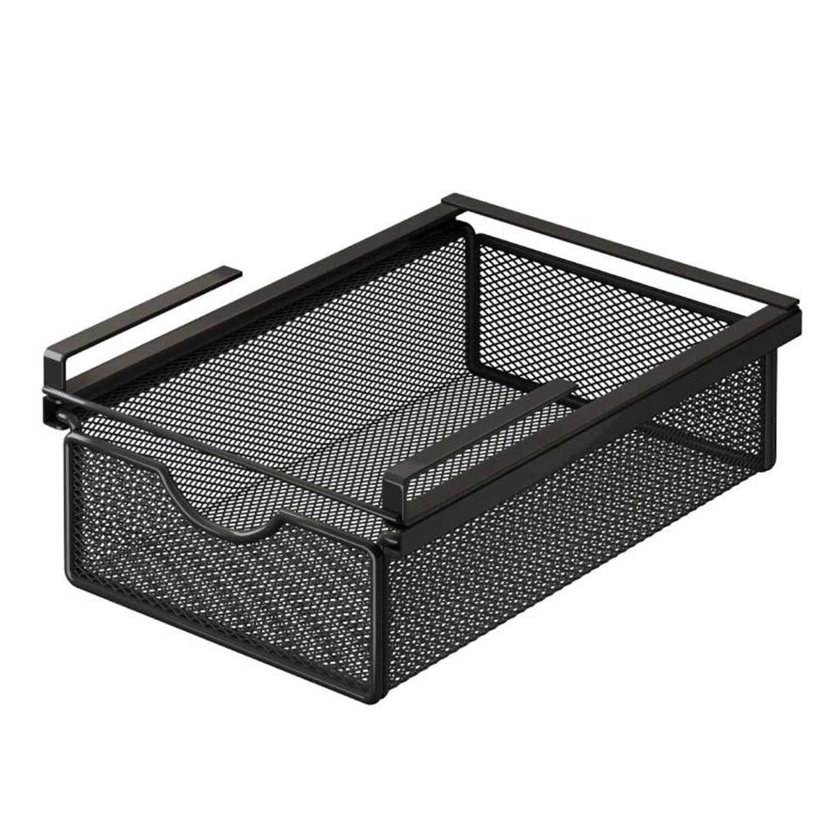 LOVIVER Panier à Tiroir Coulissant Suspendu, Panier de Rangement Coulissant sous Étagère, Organisateur de Rangement sous Armoire, Bureau, Commode, XS