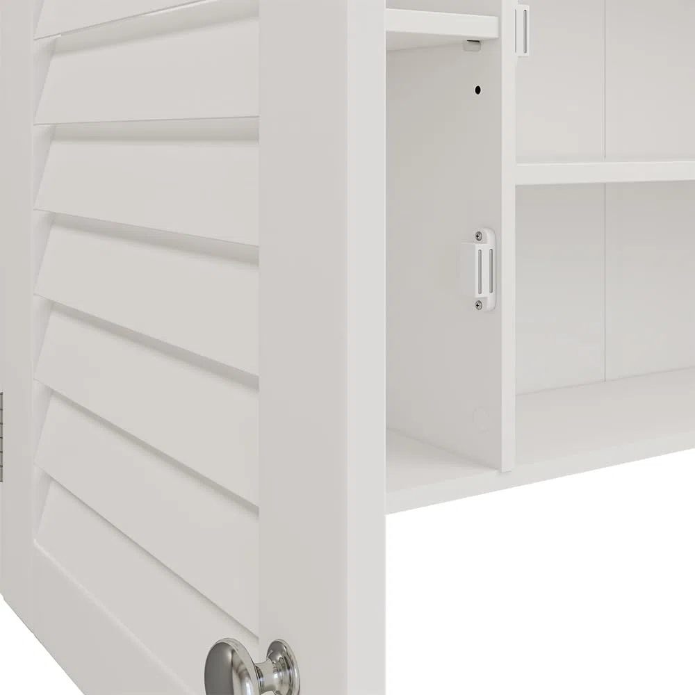 Vicco Armoire de Toilette Riad, Blanc, 68x48cm avec 2 Portes, pour Montage Mural pour Le Rangement des Accessoires de Salle de Bain
