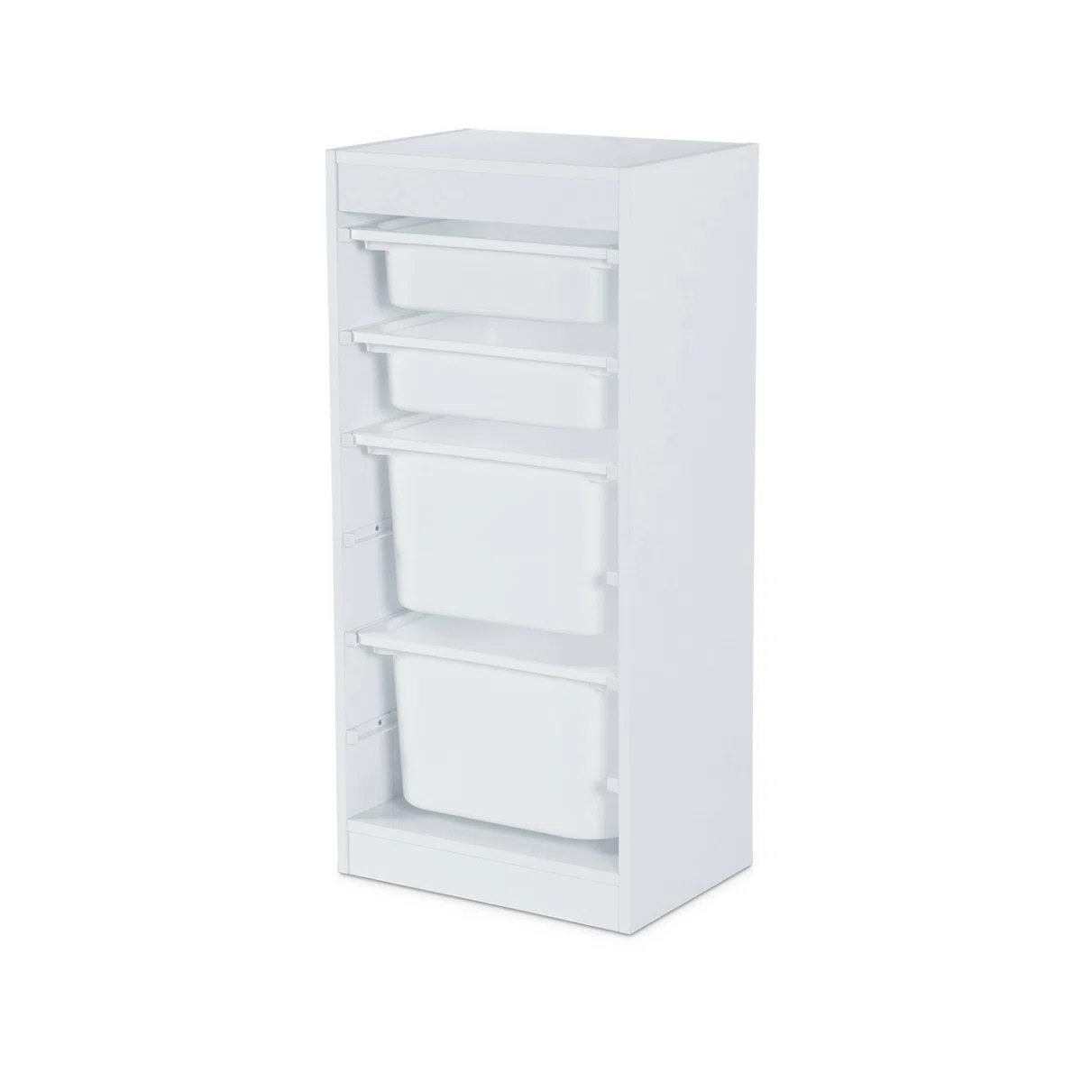 sweeek - Meuble de Rangement Blanc Enfant 4 bacs de Rangement