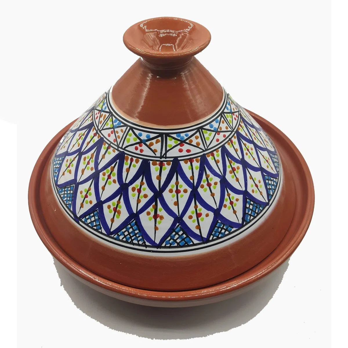 Tajine Casserole en terre cuite Assiette ethnique marocaine tunisienne XL 32 cm 2910201100