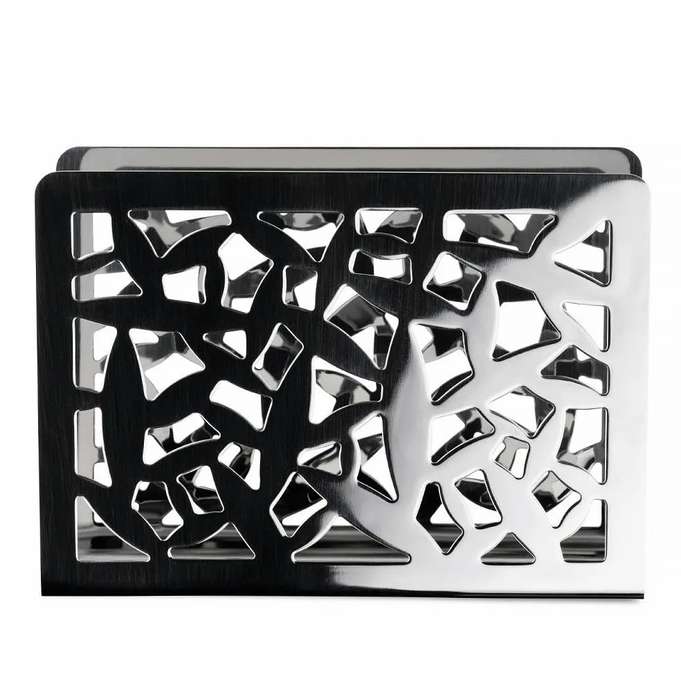 Alessi - MSA08 - Cactus - Porte-Serviettes en Papier Ajouré en Acier Inoxydable 18/10 Brillant