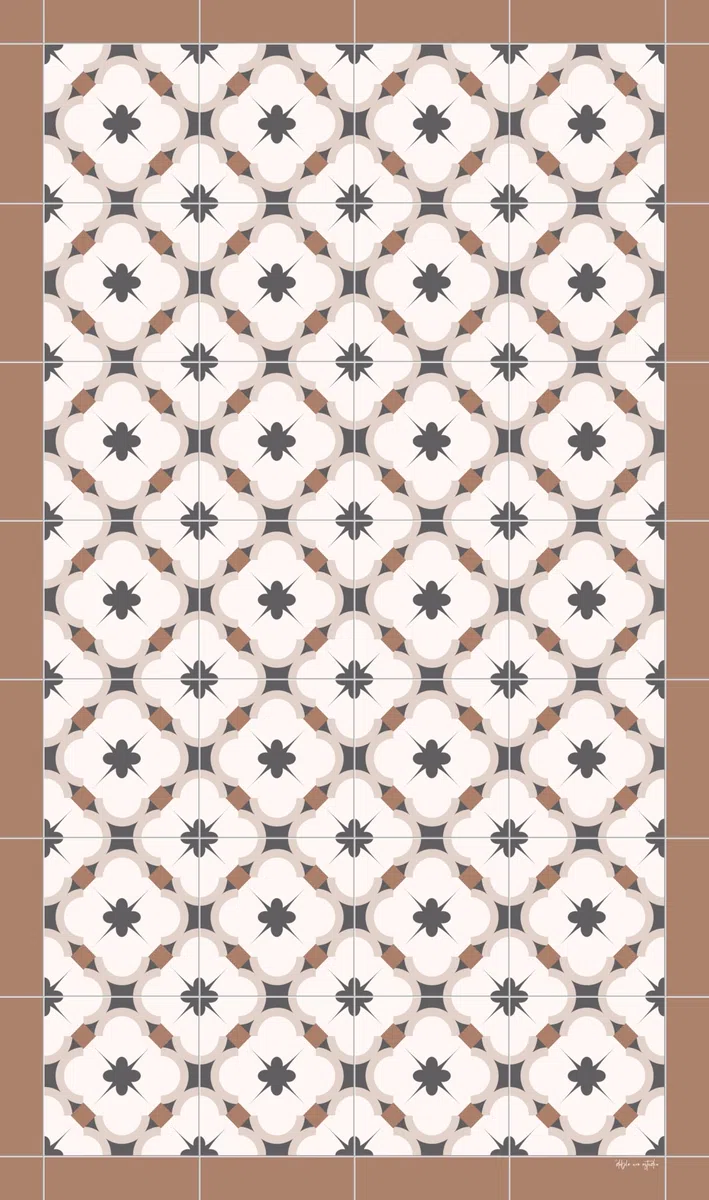 DobleUve Estudio Tapis Vinyle Loft | Marron | 65x140 | Tapis Cuisine PVC | Tapis de Salle à Manger Imperméable | Tapis Salon | Tapis Antidérapant Antifongique en PVC pour Enfants