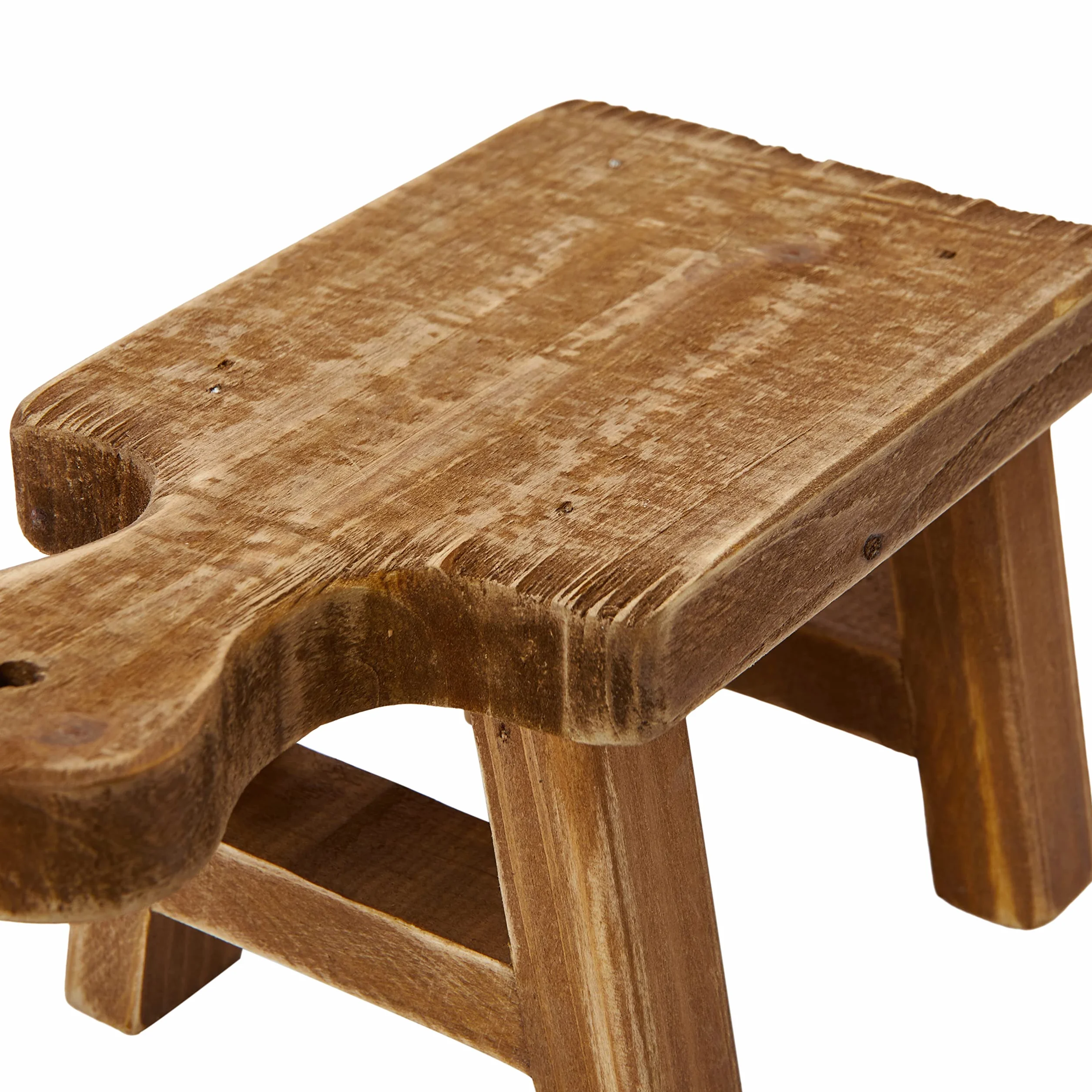Creative Co-OP DA6897 Socle en Bois avec poignée, Naturel, carré