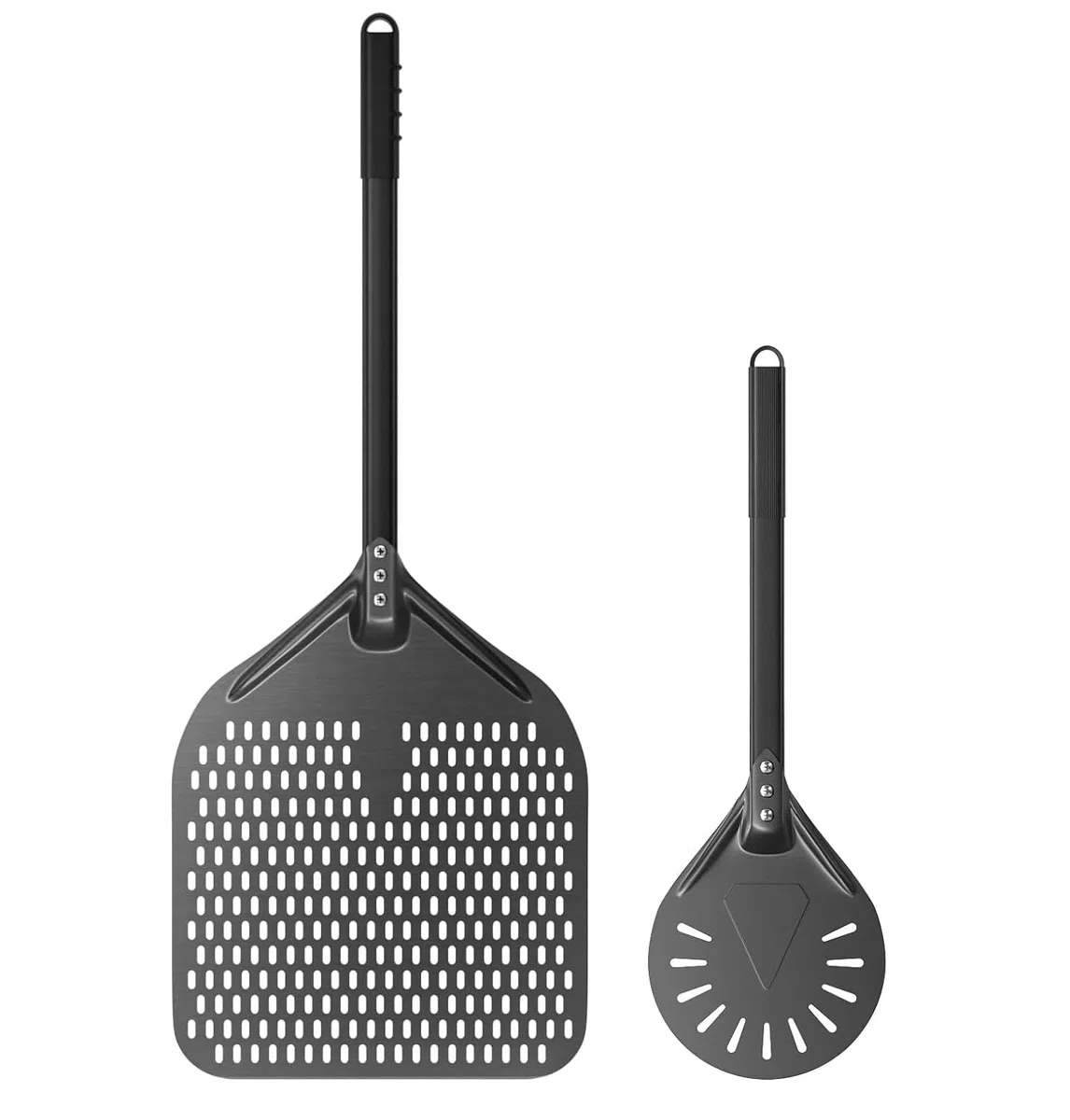 G.a HOMEFAVOR 14 Pouces Pelle à Pizza 8 Pouces Pelle a Pizza Perforée Pizza Paddle en Aluminium Anodiséen Dur avec Résistance Aux Hautes Températurespour