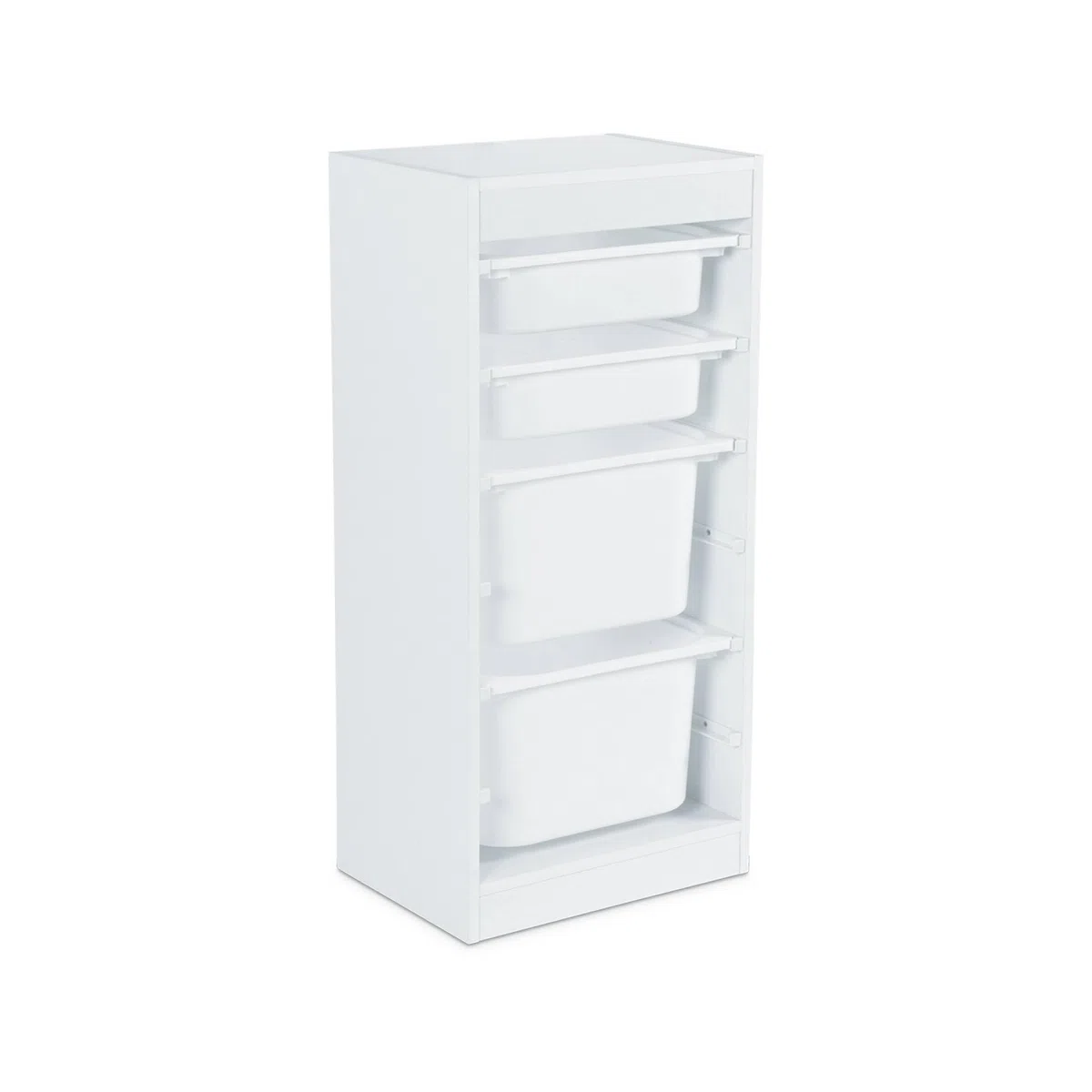 sweeek - Meuble de Rangement Blanc Enfant 4 bacs de Rangement
