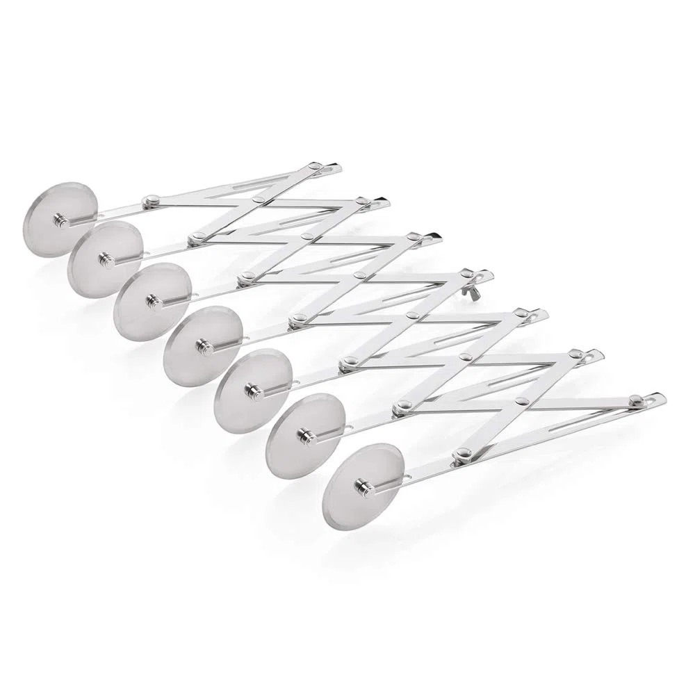 WAS 1507 007 Coupe-pâtes en acier inoxydable avec 7 roulettes, 5,5 cm de diamètre, 24,5 cm de hauteur