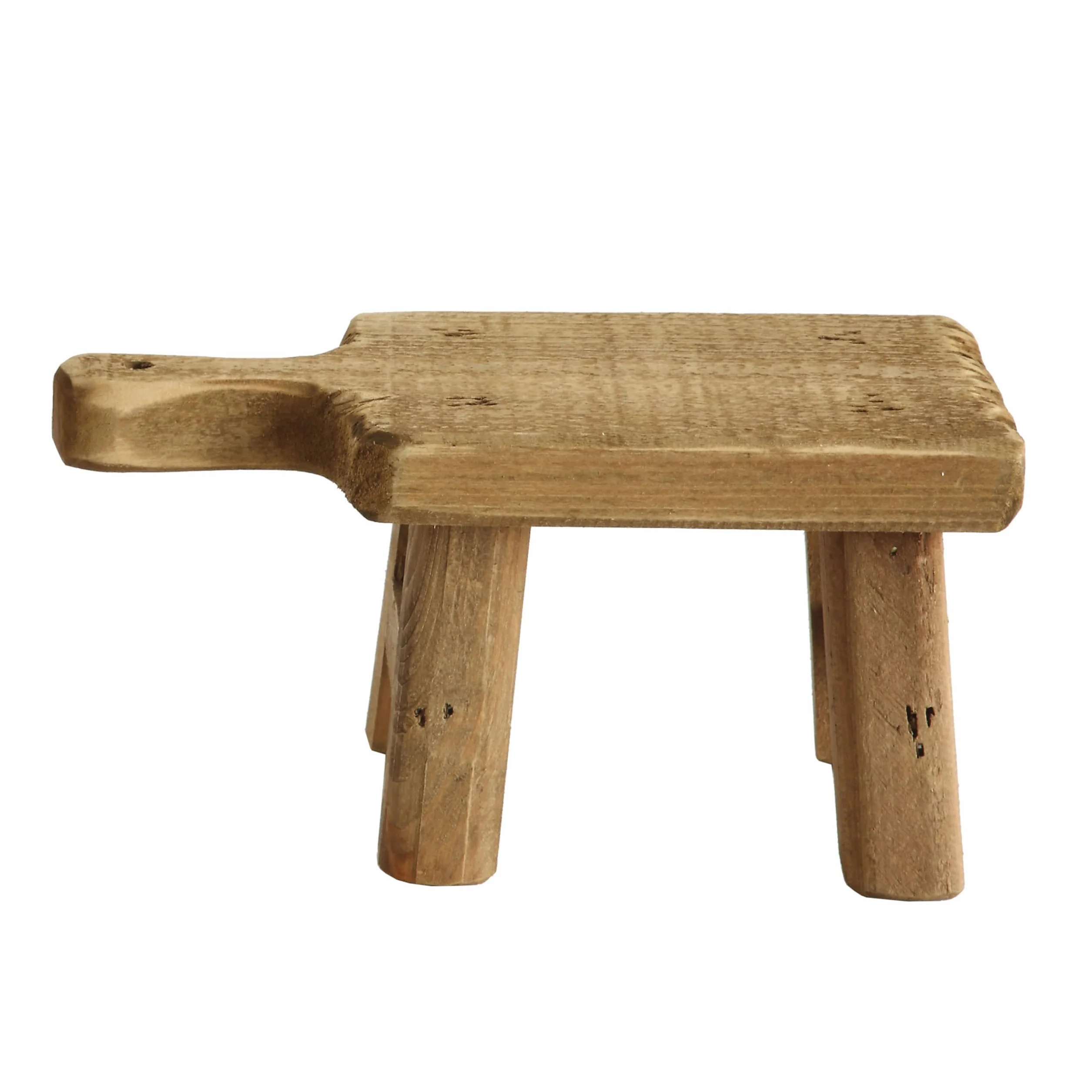 Creative Co-OP DA6897 Socle en Bois avec poignée, Naturel, carré