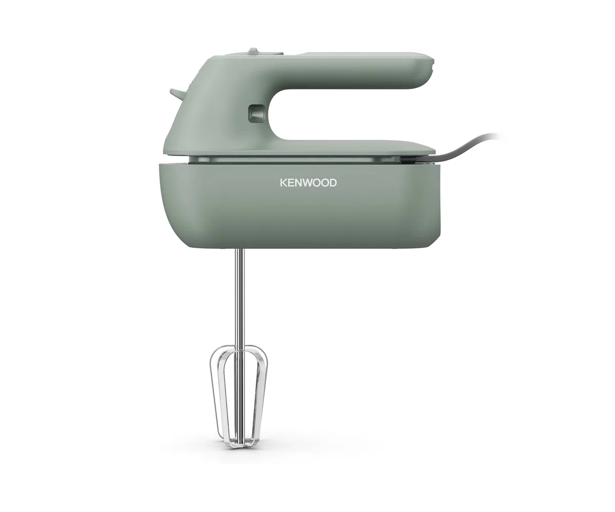 Kenwood QuickMix Go HMP40.000GR) Batteur à main avec moteur 350 W, 5 vitesses, fouet en acier inoxydable et crochet pétrisseur, éjection SureEject, boîte de rangement tout-en-un, mélangeur compact
