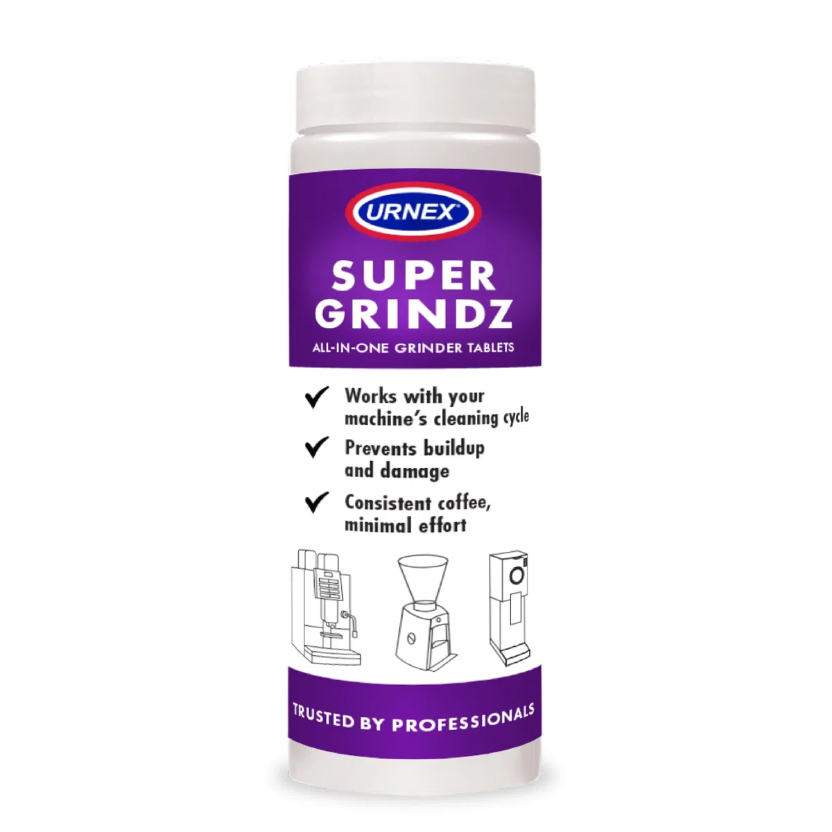 Urnex SuperGrindz Tablettes de nettoyage pour broyeur, 330 g