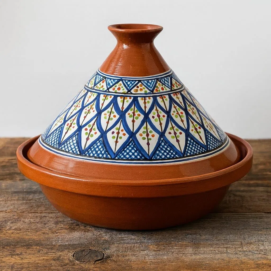 Tajine Casserole en terre cuite Assiette ethnique marocaine tunisienne XL 32 cm 2910201100