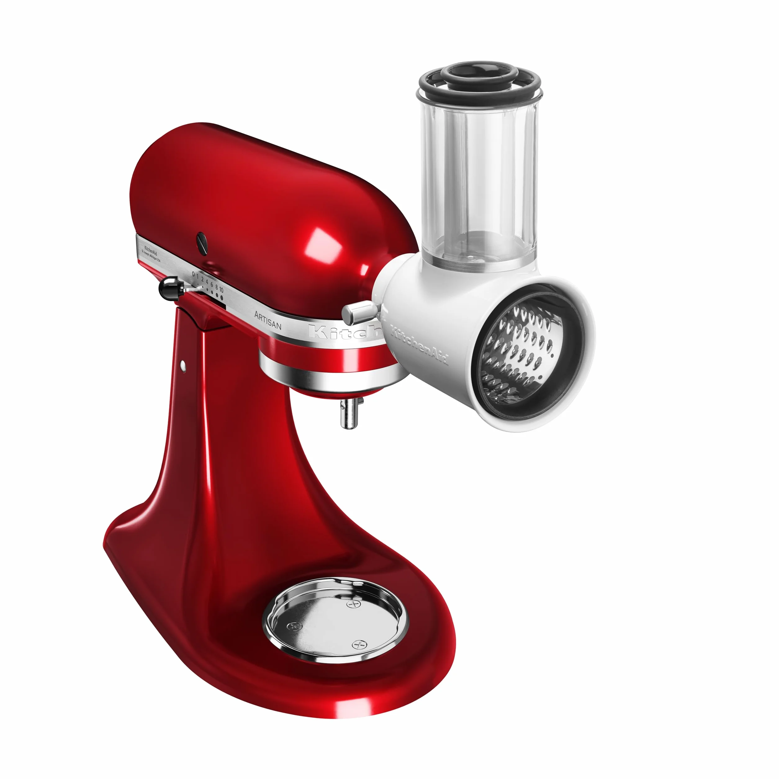 KitchenAid Accessoire Râpes - 5KSMEMVSC - Supplement de 3 Pièces de Râpes pour Légumes, Fromage et Plus - Trancheuse Rapide - Inox