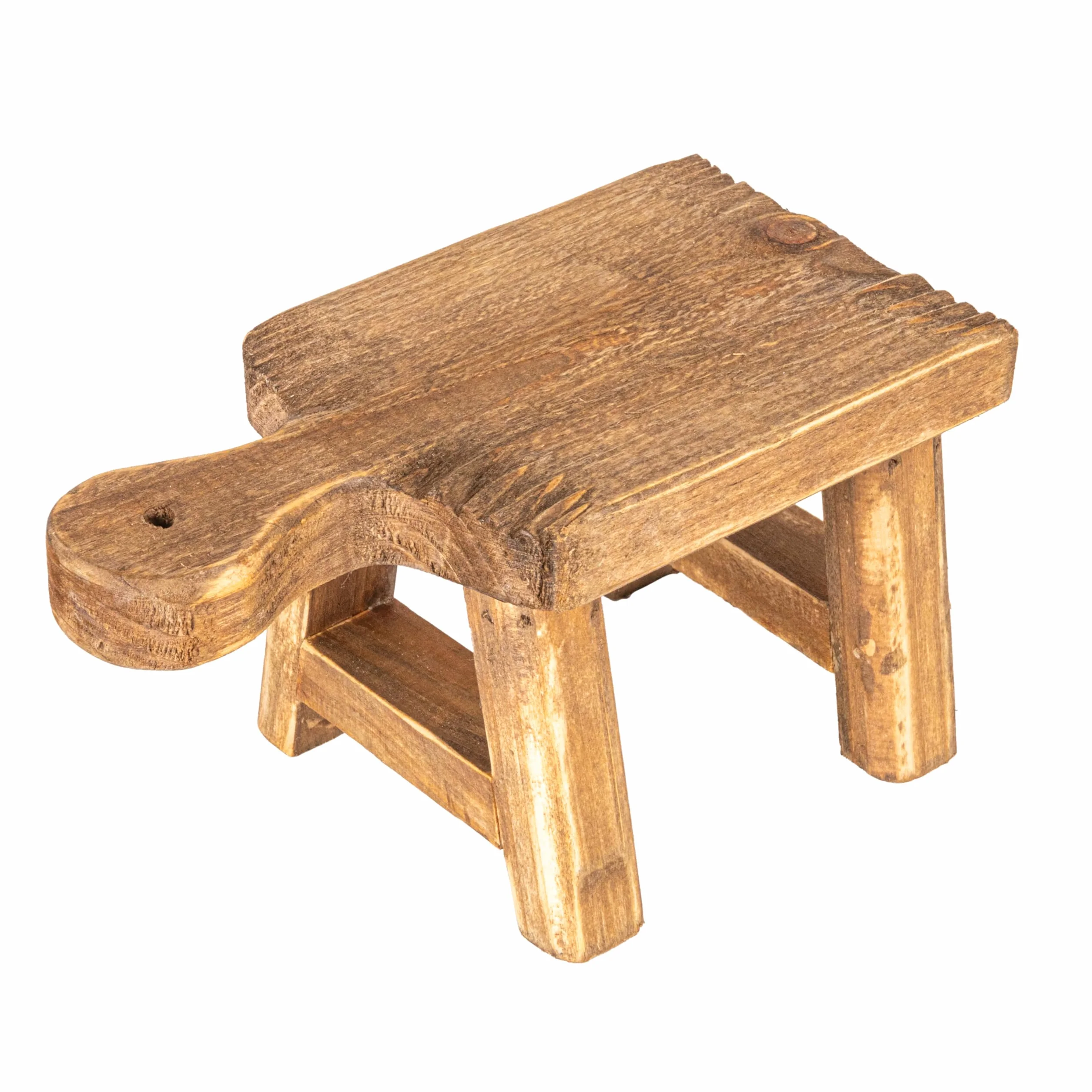 Creative Co-OP DA6897 Socle en Bois avec poignée, Naturel, carré
