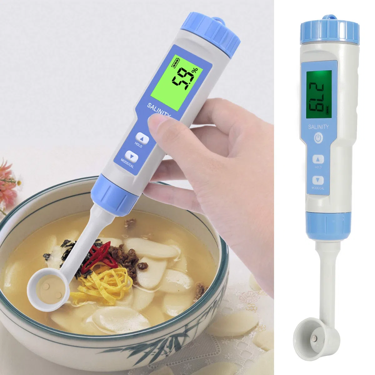 PH Mètre Électronique 5 en 1,avec TDS EC Salinité Température,pH Testeur Multi-paramètres étanche IP67 de Haute précision,Adapté à l'Eau Potable, Aquariums, Piscine
