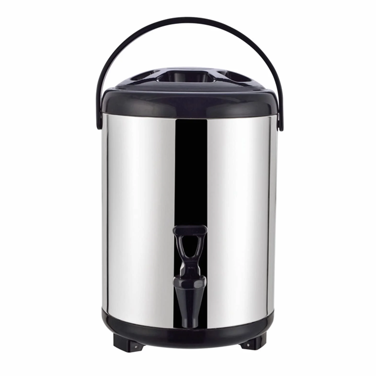 Distributeur de Boissons, 8L Distributeur d'eau Chaude et Froide Seau à boisson isotherme en Acier Inoxydable Bouilloire Thermostat Distributeur d'eau Chaude et Froide avec robinet