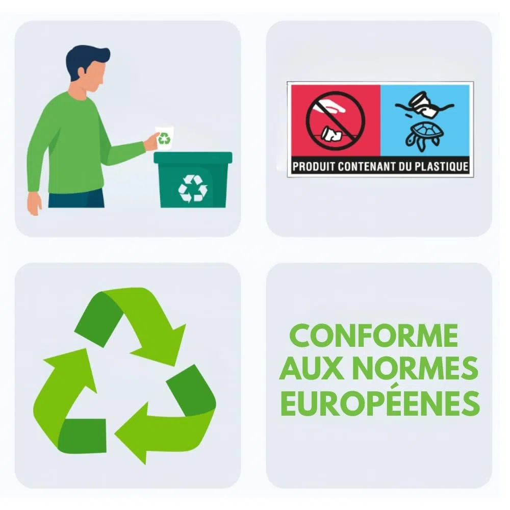 COVR Gobelets kraft 18cl - 6oz / 1000 unités, Recyclables, Boisson Chaude et Boisson Froide, Solide et Bonne Prise en Main, Résistant