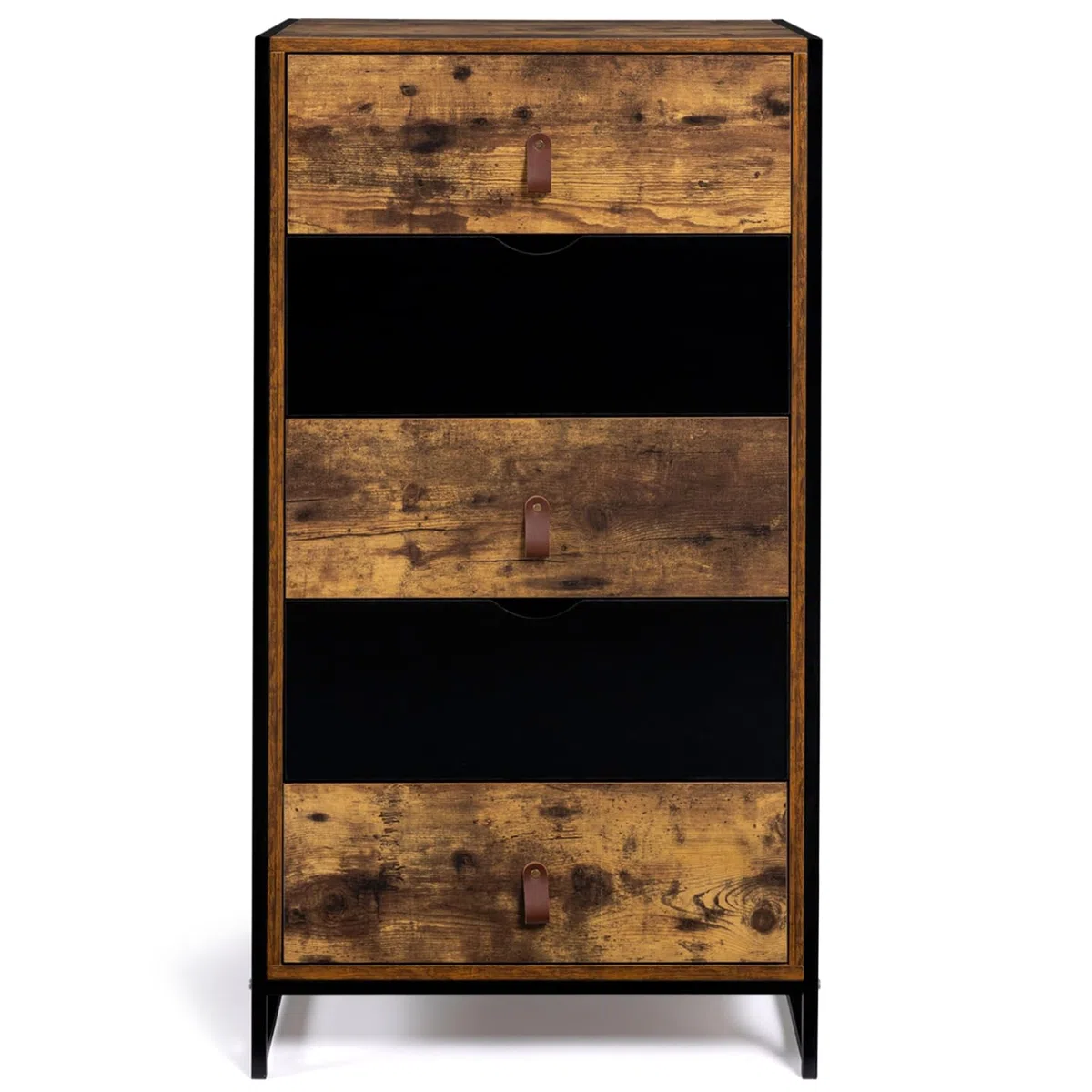 IDMarket - Chiffonnier 5 tiroirs Chicago 60 cm Commode semainier Design Industriel