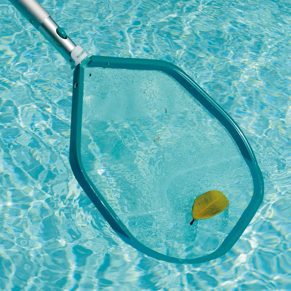 BAYROL Barre télescopique en Aluminium de 1,50 à 4,50 m - Utilisable avec Toutes Les épuisettes, brosses de Sol et Autres Accessoires Courants (diamètre 3,00 cm) - avec Bouton Pression pour Mettre et