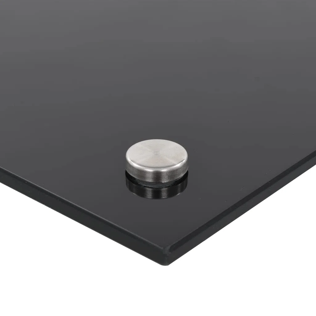 Tomostar Crédence de Cuisine en Verre, Fond de Hotte Protection Contre éclaboussures Dosseret de Cuisine Noir 80x60 cm Verre trempé