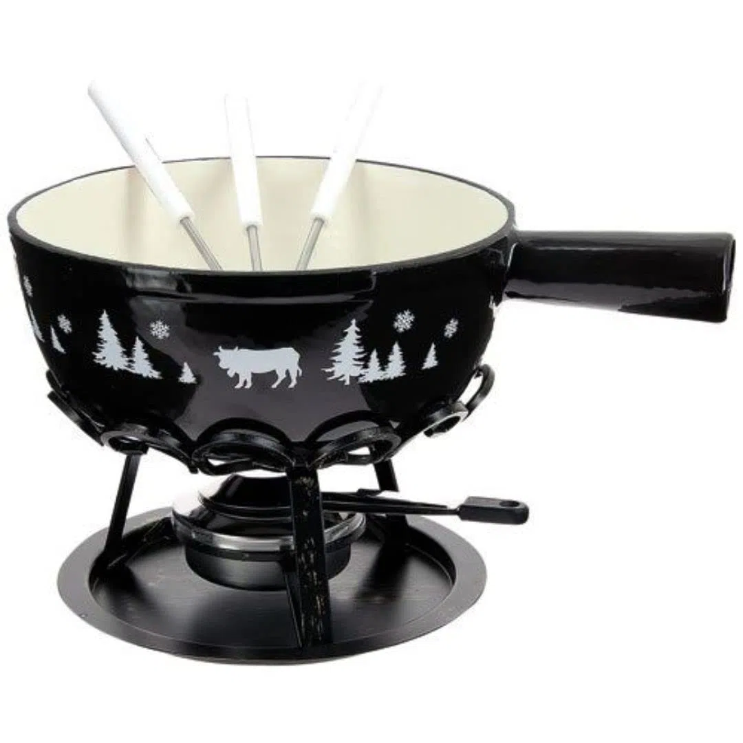 TABLE&COOK Service à fondue 'alpestre' noir