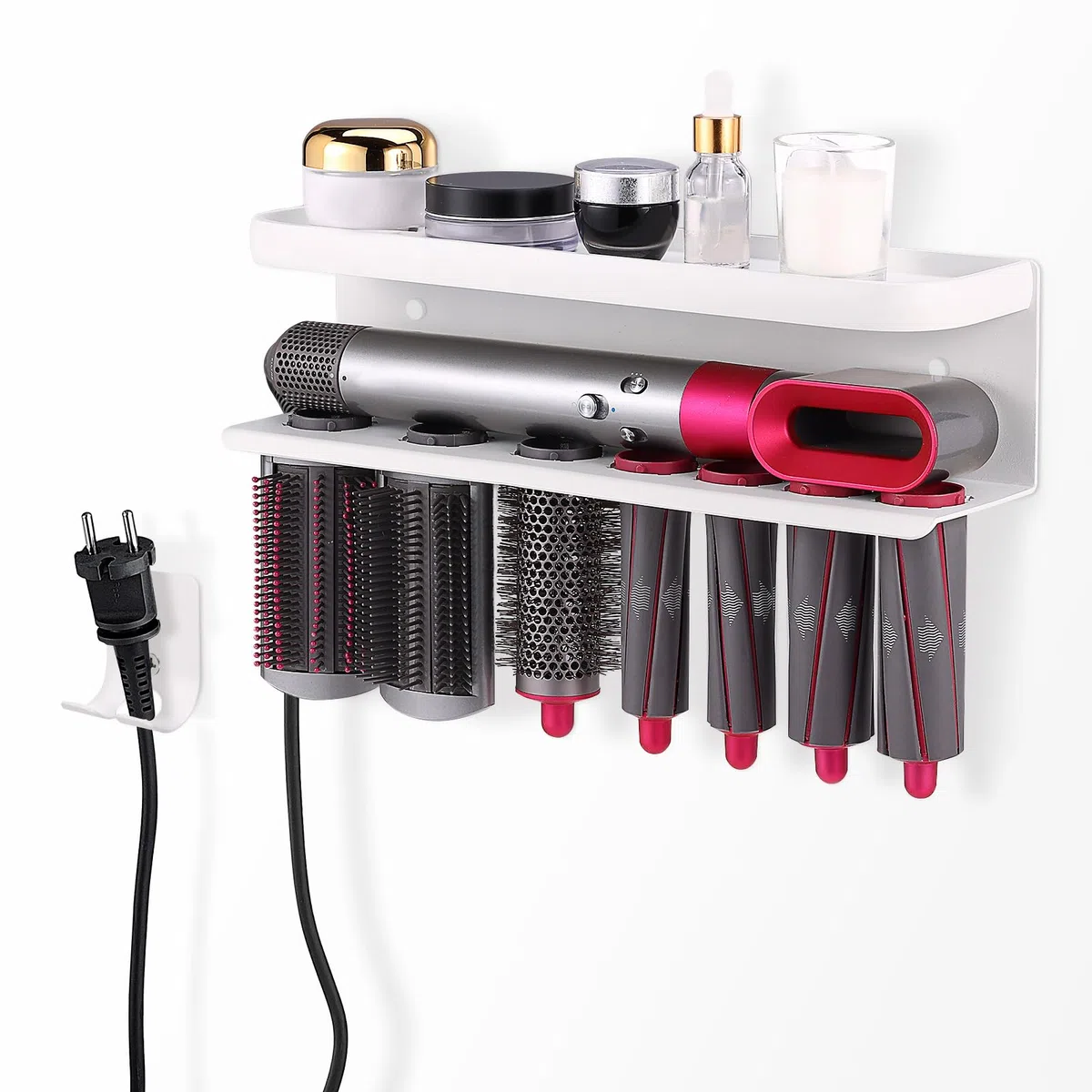 support pour Dyson Airwrap, support mural sans trous, blanc