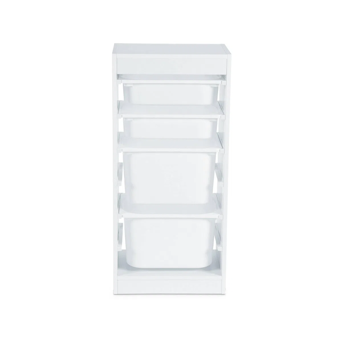 sweeek - Meuble de Rangement Blanc Enfant 4 bacs de Rangement