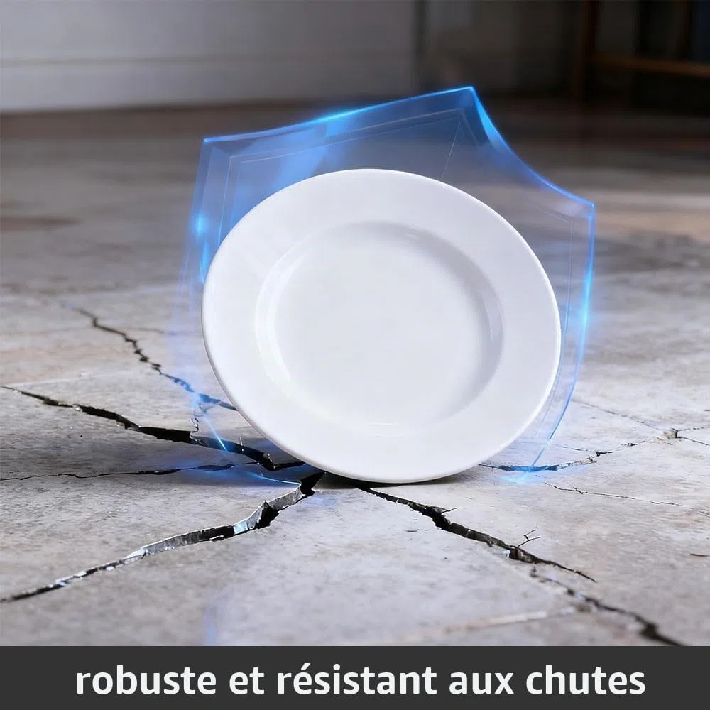 6 Pièces Assiettes à Pâtes, 23cm Mélamine Assiettes Creuses, Reutilisable Assiettes Plates, Assiette à Soupe pour Nouilles,Laitue, Plats, Soupes, Réutilisable, Blanc