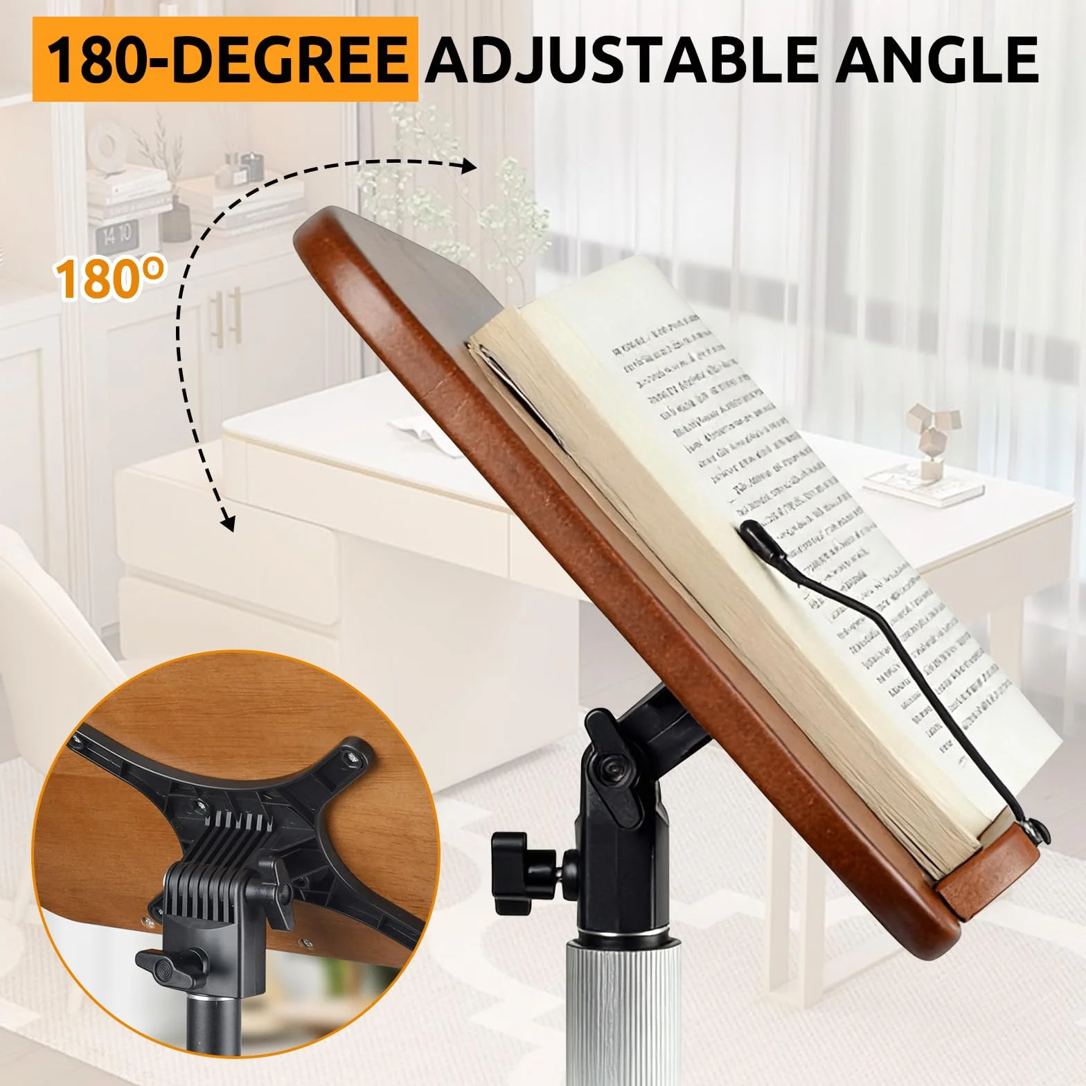 Support de sol pour livres, livres de cuisine, pupitres en bois avec plateau pour souris | Support de lecture au sol réglable en hauteur (50-170 cm) pour salle de classe