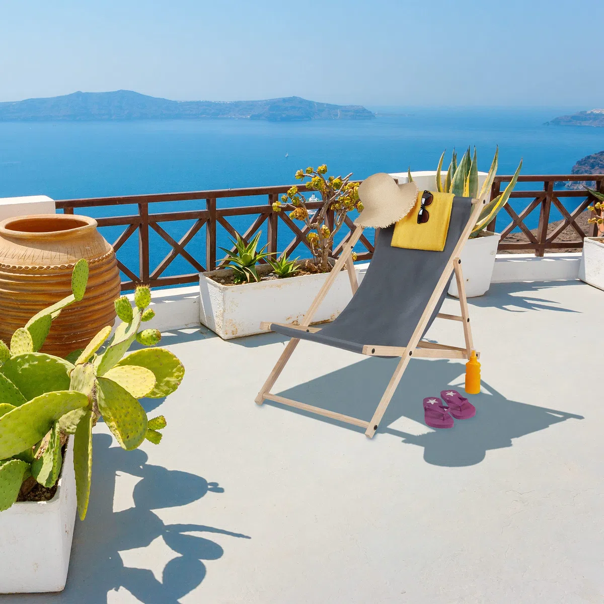 Relaxdays Chaise Longue Pliable, réglable, en Bois de pin & en Polyester, pour Jardin, Plage et Balcon, Beige