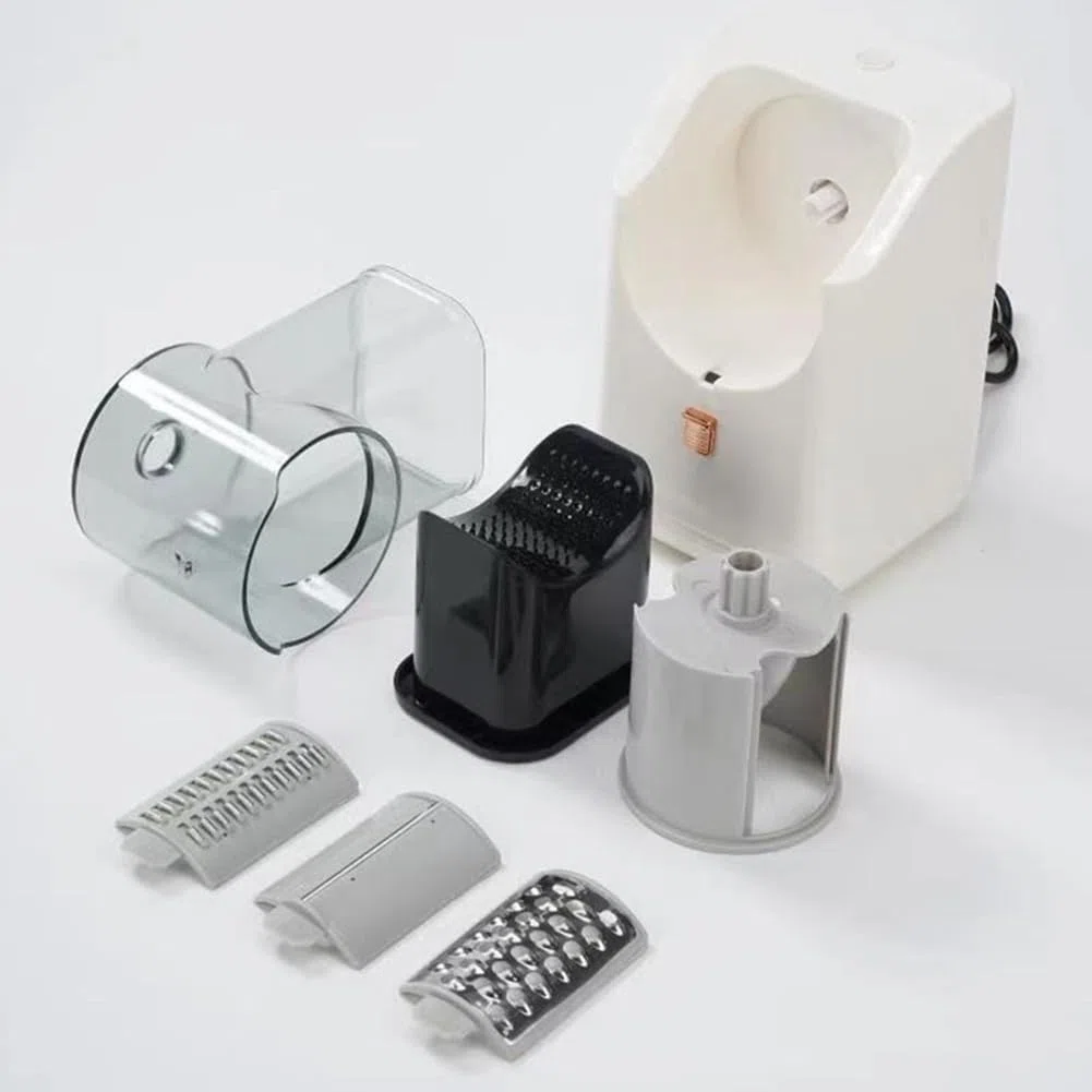 Râpe à Fromage Électrique Polyvalente, Appareil à Salade Électrique Détachable pour la Cuisine Domestique, Trancheur de Légumes pour Pommes de Terre, Fromages, Installation Facile