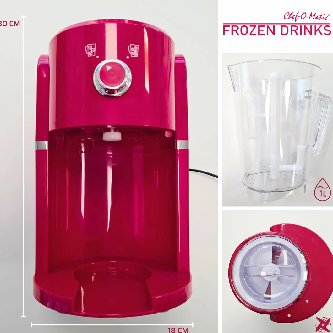 Hachoir à glace électrique Frozen Drinks, lame en acier inoxydable, capacité 1,1 l, granités, cocktails, boissons froides, combinés, yaourt glacé, 30 W