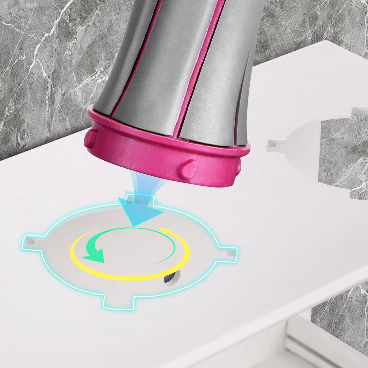 support pour Dyson Airwrap, support mural sans trous, blanc