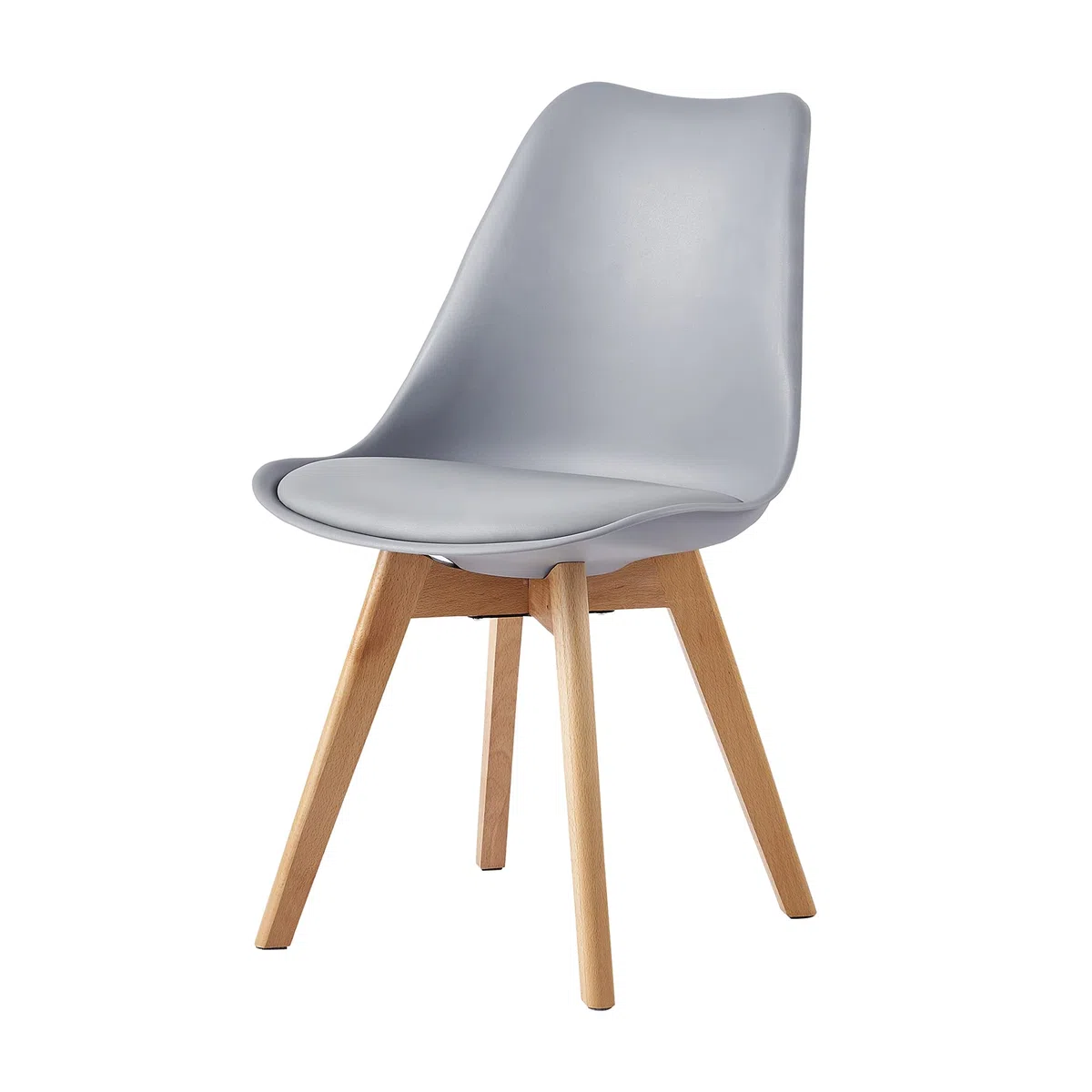 mcc direct Lot de 2 chaises de Salle à Manger, de Cuisine, de Bureau, Chaise Coque Design, Eva, Gris