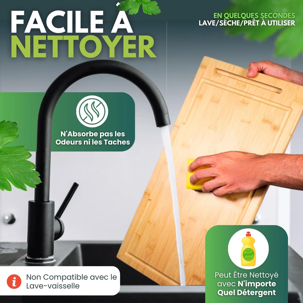 Protection Plaque Induction 100% Bambou Antidérapant - Protege Plaque Induction - Protection Plaque de Cuisson - Protege Plaque de Cuisson
