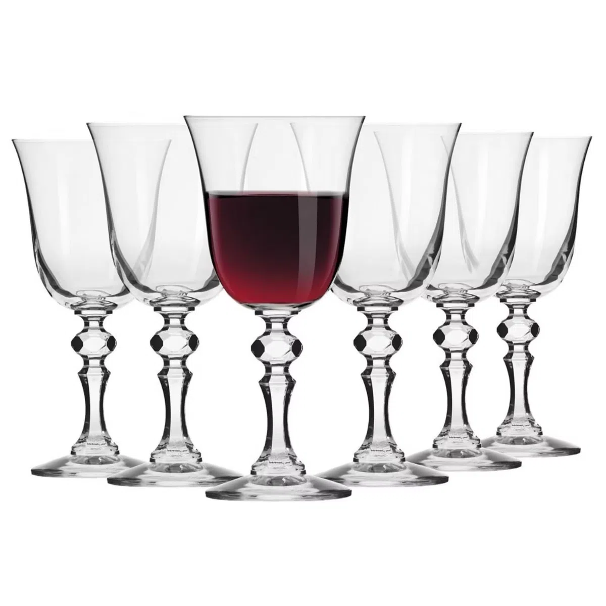 Krosno Petite Verre à Vin Rouge | Lot 6 Verres | 220 ml | Krista Collection | Parfait la Maison, Les Restaurants, Les Fêtes | Lavable au Lave-vaisselle